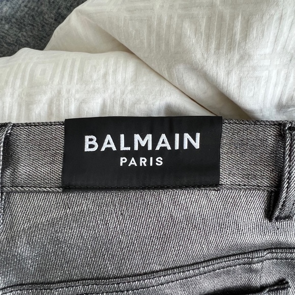 Balmain Mens Metallic Jeans - Picture 4 of 4